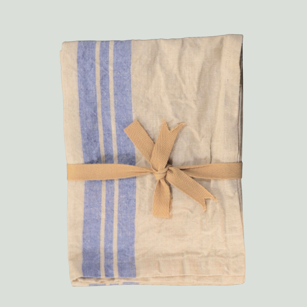 Blue Stripe Tea Towel Set of 2