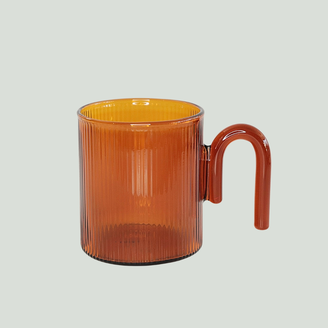 Archer Ribbed Glass Mug Set