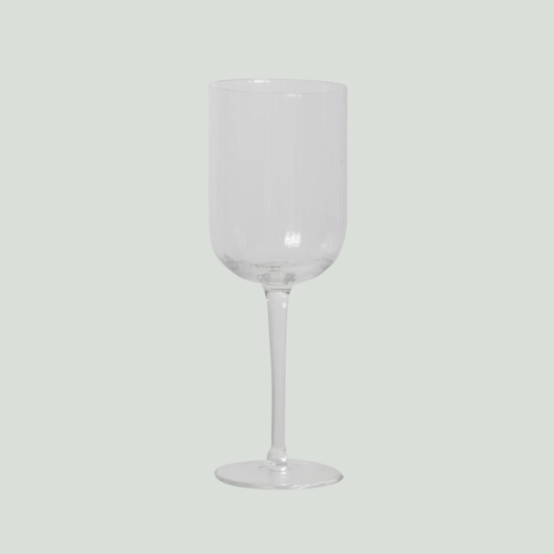 Ivy Ribbed Wine Glass