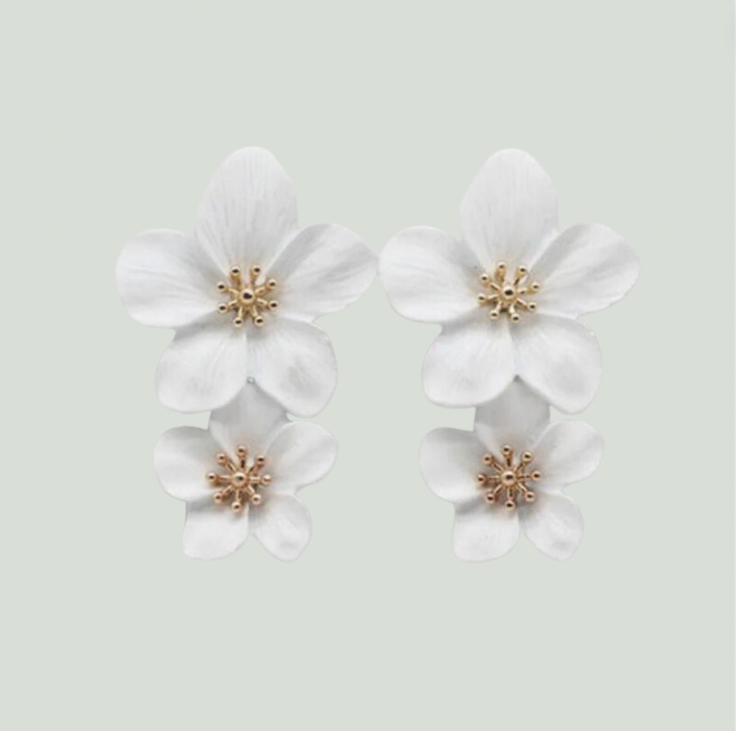 Mia Double Flower Earrings